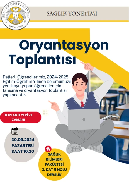 SAĞLIK YÖNETİMİ BÖLÜMÜNE YENİ KAYIT OLAN ÖĞRENCİLER İÇİN ORYANTASYON PROGRAMI GERÇEKLEŞTİRİLECEKTİR!!!